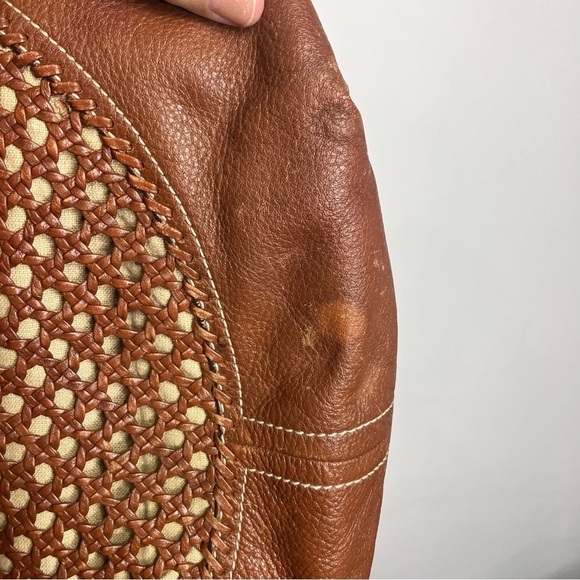 Cole Haan woven leather hobo bag shoulder bag large size - Picture 10 of 10